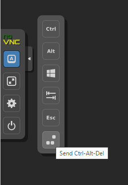 Send a CTRL + ALL + DEL command with No VNC