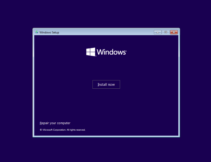 Windows Install Screen