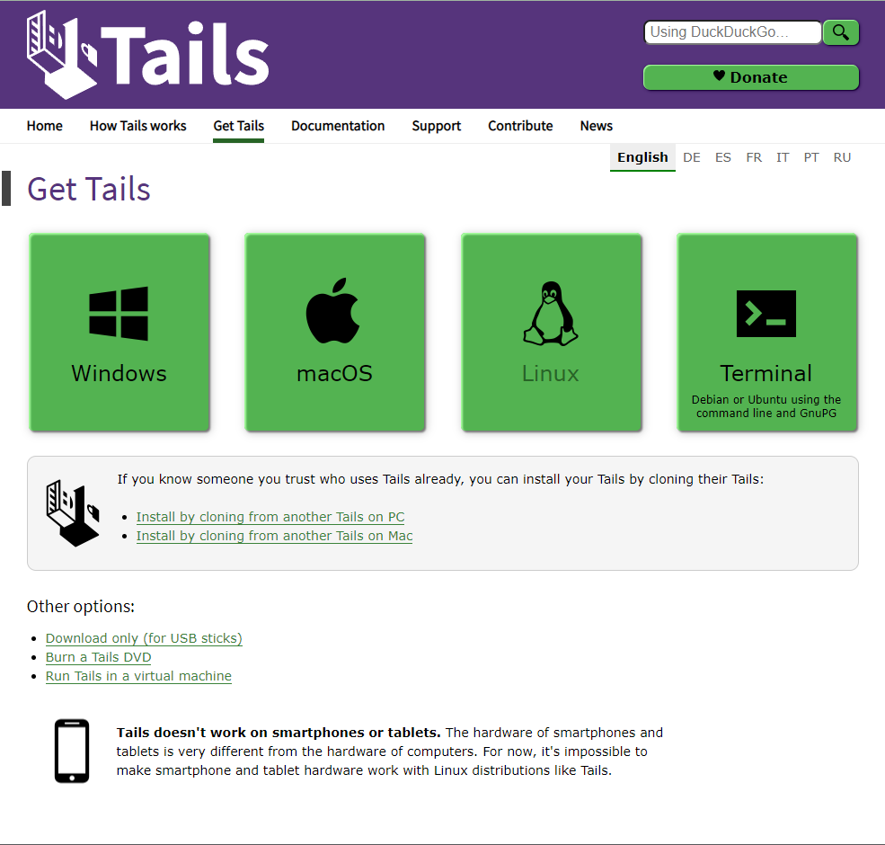 Tails Download Page