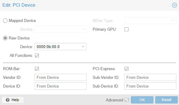 Proxmox GPU Passthrough to VM - Add PCI Device